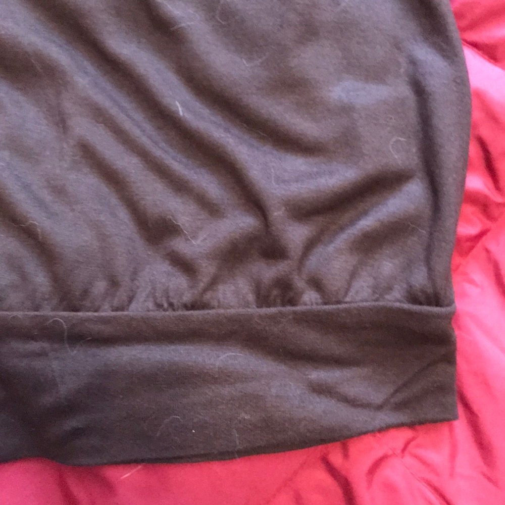 Brown scoop neck knit top - Picture 3 of 4